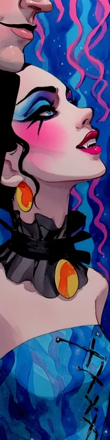 Free dark romance bookmark featuring a couple hugging from behind in a blue theme